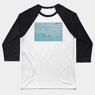 Grey Gulls floating, Oman sea Baseball T-Shirt